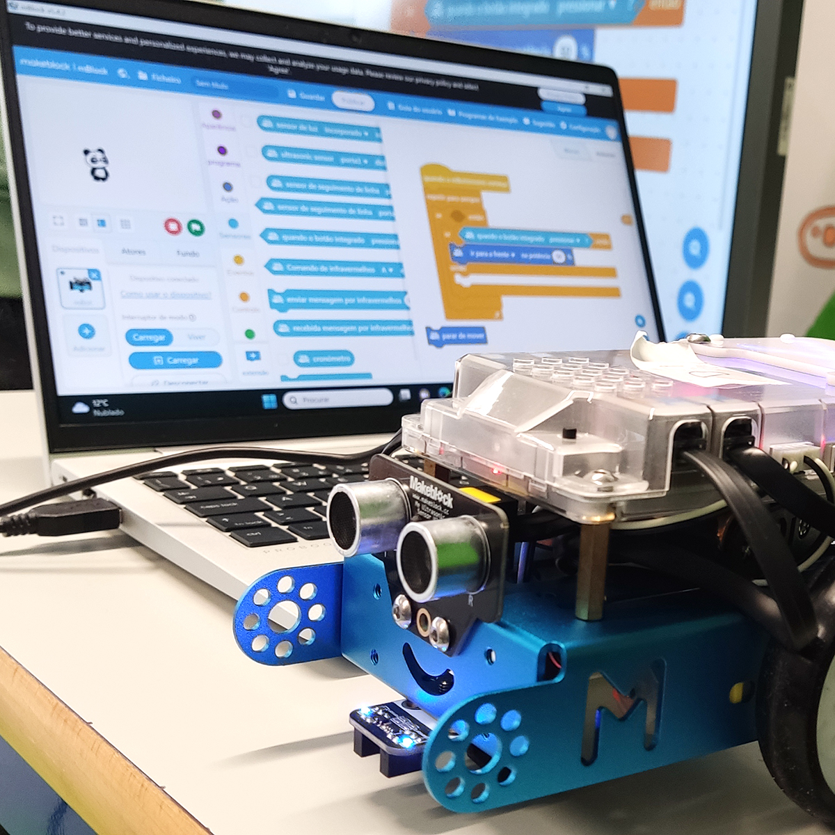 Programação por blocos: Makeblock mBot